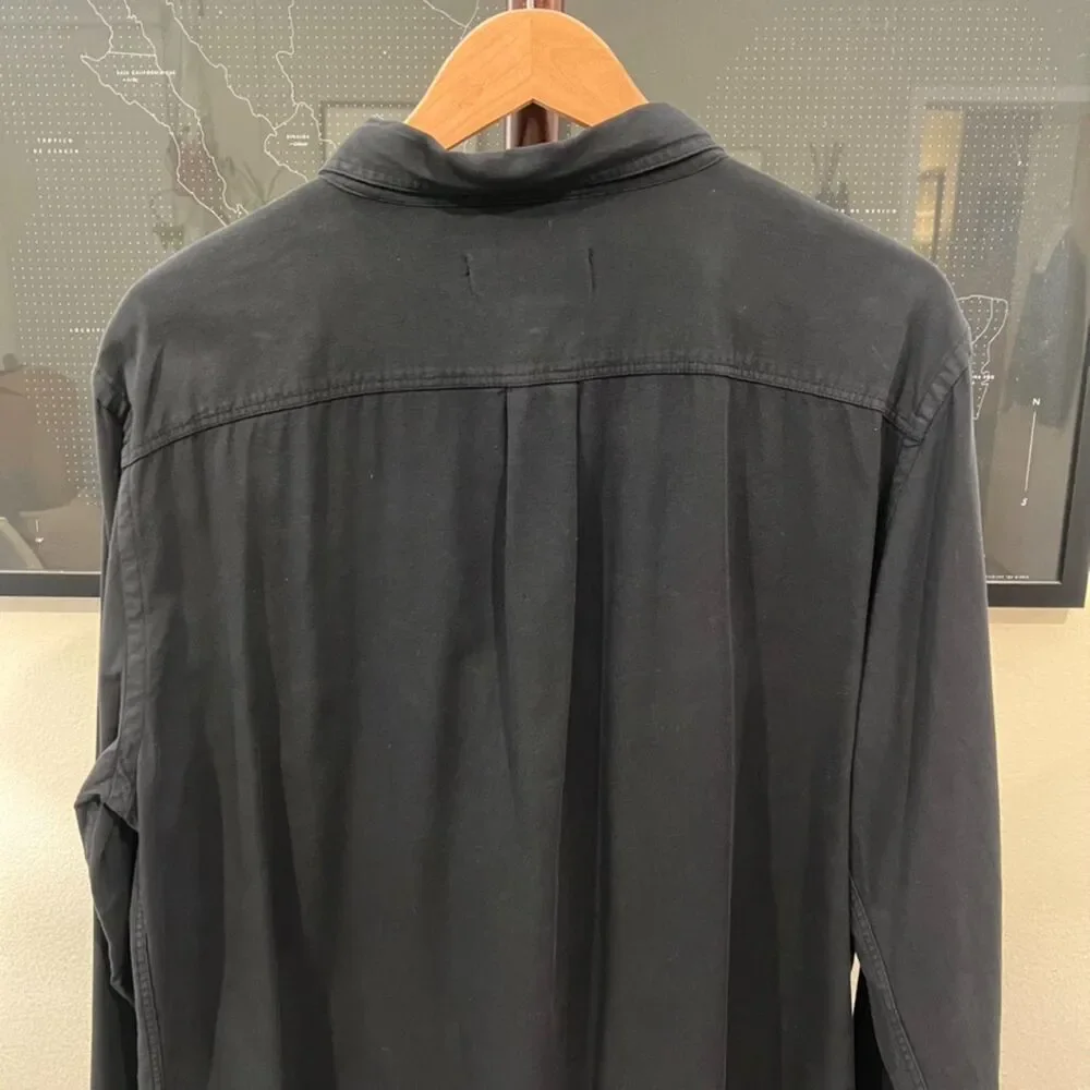 Buck Mason - LS Drape Twill Shirt - Black - Picture 6 of 6